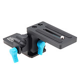 FOTGA DP3000 PTZ Base Bracket 15mm Double-hole Tube Clip  Quick-release Plate Follow-Focuser Catheter For SLR And Mirrorless Cameras