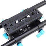 (FOTGA) DP3000M2 Track Base Bracket 15mm Double Hole Tube Clip Quick Release Plate Follow Focus Rabbit Cage Catheter For Camera VG900E