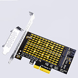 M.2 to PCI-E 3.0 X4 High Speed Expansion Card 1/2/4 Bay SATA Adapter Card for M2 NVME M Key B-Key 2230-22110 SSD Conversion Card