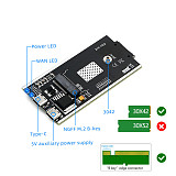 For 3042 NGFF M.2 Card to USB 2.0(TYPE C) Adapter Support SIM 6pin/8pin Card Connector With SIM Card Slot for WWAN/LTE Module