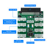 Upgrade Version ATX 16x 6Pin 1x 4pin 12V Power Supply Breakout Board Adapter with SATA to 4 Pin Cable for Dell/FUJITSU Brand PSU