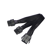 CPU Power Splitter Cable 8Pin to Dual CPU 8 Pin CPU to Motherboard Power Adapter Y Splitter Extension Cord Cable