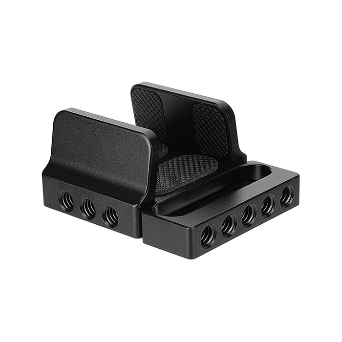 BGNing Universal SSD Holder Clamp Adjustable Width 35mm-80mm With 1/4 -20 Mounting Points & Shoe Mount Connector For DSLR Camera