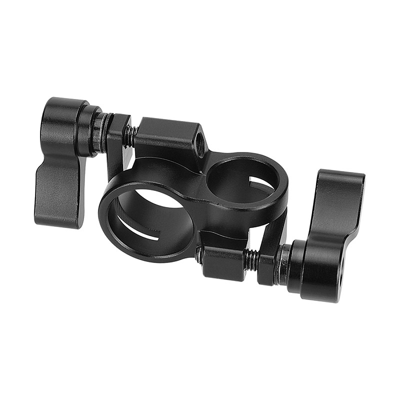 BGNing Standard 15mm To 19mm Rod Clamp Adapter Perpendicular Railblock For DSLR Camera Cage SLR Shoulder Mount Support Rig