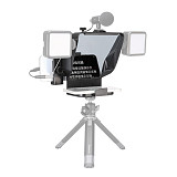 Mini Teleprompter for Smartphone Tablet DSLR Camera Recording Portable Inscriber Mobile Video Teleprompter with Remote Control