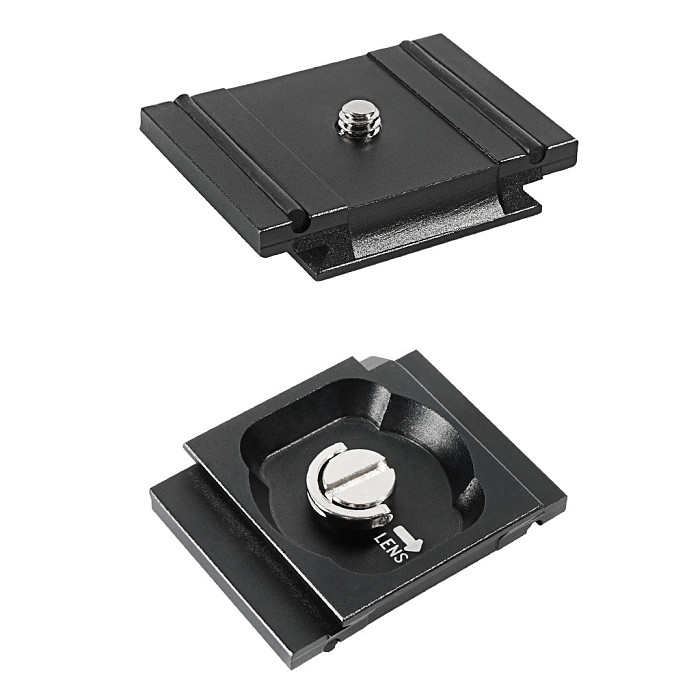 Aluminum Quick Release Plate WIth Cold Shoe Adapter Camera Bracket for Manfrotto RC2 MH496-BH/MH494-BH Gimbal DSLR Camera Cage