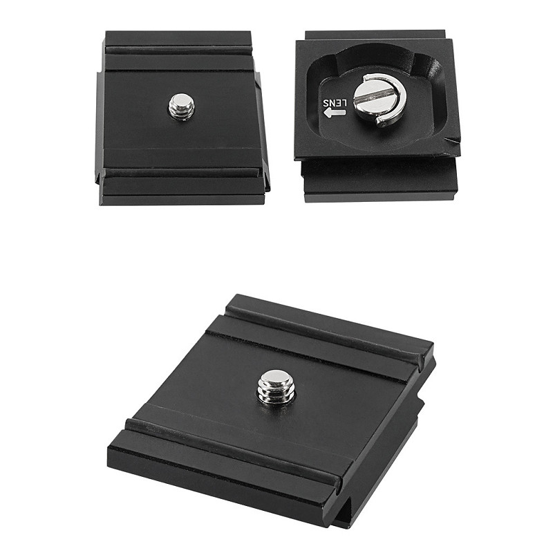 Aluminum Quick Release Plate WIth Cold Shoe Adapter Camera Bracket for Manfrotto RC2 MH496-BH/MH494-BH Gimbal DSLR Camera Cage