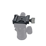 Aluminium alloy Quick Release Clamp 38mm Screw Knob Clamp with 1/4 inch hole for Arca-Swiss QR Plate for Tripod Ball head