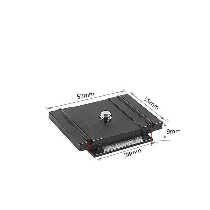 Aluminum Quick Release Plate WIth Cold Shoe Adapter Camera Bracket for Manfrotto RC2 MH496-BH/MH494-BH Gimbal DSLR Camera Cage