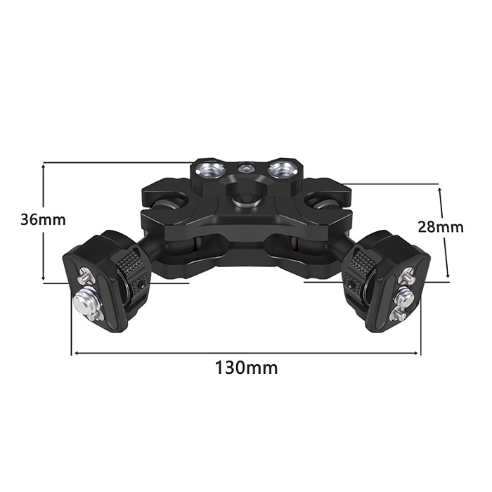 Dual Dia 20mm Ballhead Magic Arm with Arri Locating Pins 1/4  3/8  Screw For A7C XT4 DSLR Camera Cage Rig Monitor Mount Support