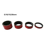 QWINOUT 4pcs Carbon Bicycle Spacer Set Carbon Spacers Headset Stem Spacer 1/8  Carbon Road Bike Spacers Kit 5mm 10mm15mm 20mm