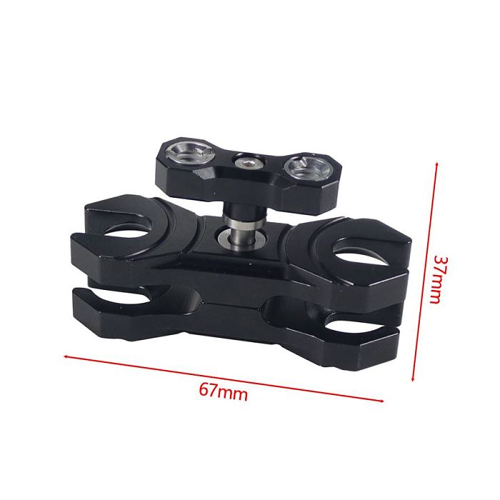 Dual Dia 20mm Ballhead Magic Arm with Arri Locating Pins 1/4  3/8  Screw For A7C XT4 DSLR Camera Cage Rig Monitor Mount Support