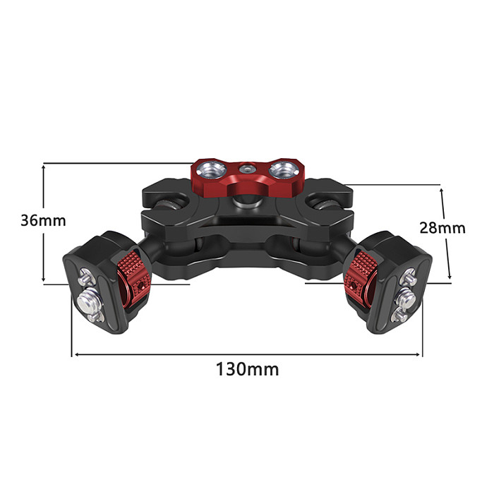 Dual Dia 20mm Ballhead Magic Arm with Arri Locating Pins 1/4  3/8  Screw For A7C XT4 DSLR Camera Cage Rig Monitor Mount Support