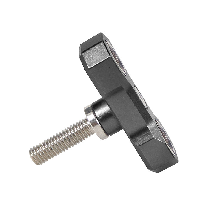 1pc M5 Threaded 17mm Clamping Handle Screws Adjustable Handle Locking Screw T-handle with 3/8 to 1/4 Screw Hole for DSLR Camera