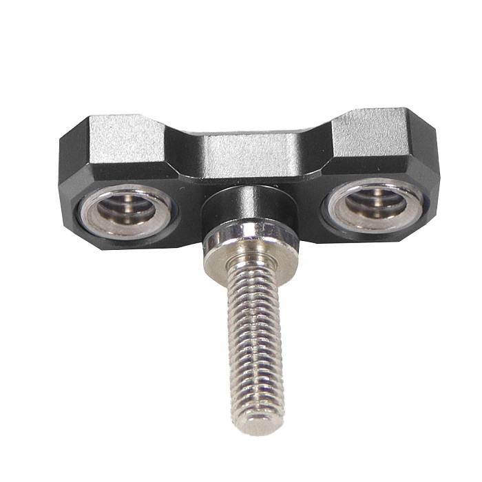 1pc M5 Threaded 17mm Clamping Handle Screws Adjustable Handle Locking Screw T-handle with 3/8 to 1/4 Screw Hole for DSLR Camera
