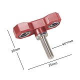 1pc M5 Threaded 17mm Clamping Handle Screws Adjustable Handle Locking Screw T-handle with 3/8 to 1/4 Screw Hole for DSLR Camera