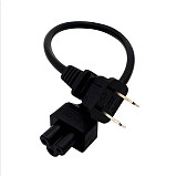JMT 1FT C5 Connector Female to Male 3 Prong AC Power Cord Computer Power Extension Cable 0.75mm 2Pin Power Plug Cord