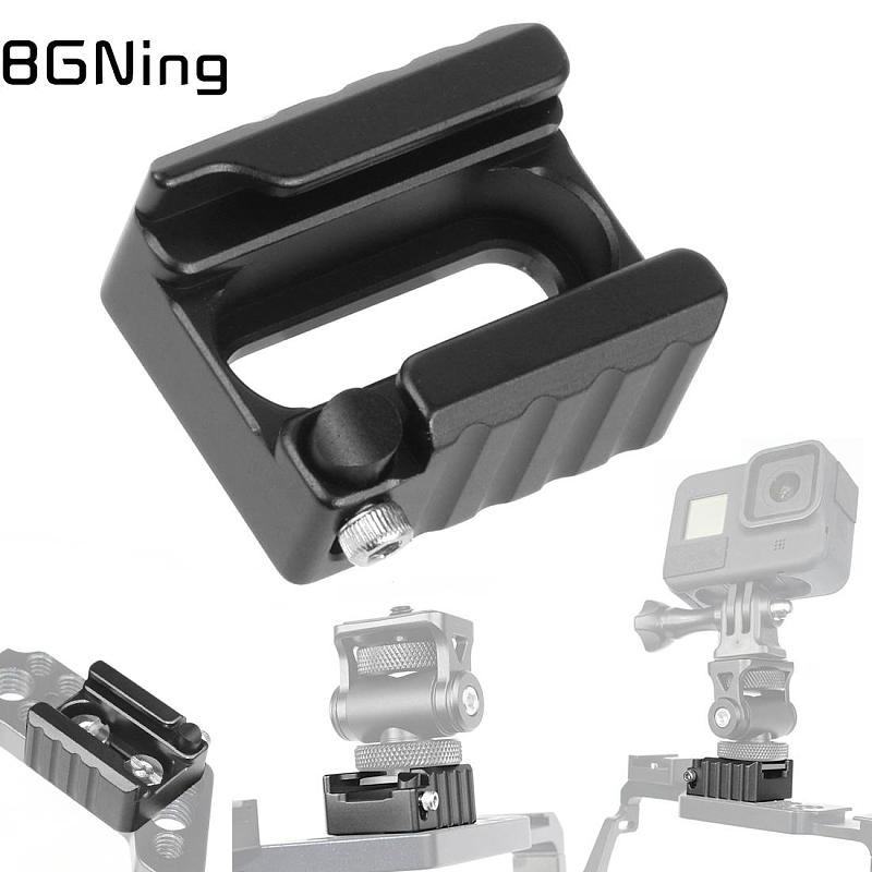 Quick Release Hot Shoe Adapter 1/4  Base Mount Microphone Monitor Stand Holder Bracket for LED Video Flash Light SLR Photography
