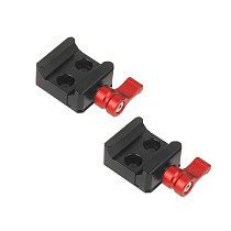 2pcs Quick Release Clamp 1/4  Mounting Holes Aluminum Knob Lock Adapter 21-25mm NATO Rail for DJI Ronin S SC Handheld Stabilizer