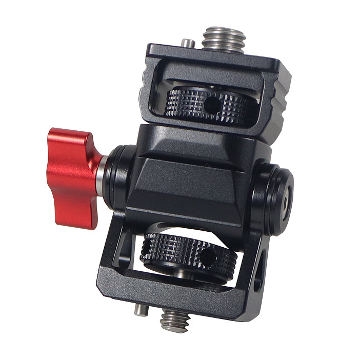 For GoPro13 CNC Aluminum Alloy 1/4 Thread to 1/4 Thread Gimbal Gimbal Suitable for Mirrorless SLR Cameras Suitable for Small Cameras with 1/4 Thread