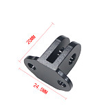 Aluminum Alloy Tripod Mount Adapter Base Dual Port Interface with M3 Screw for GoPro Hero 10 9 8 for DJI ACTION2 Camera Cage