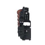Quick Release L Plate Holder Wooden Handle Protective Hand Grip Camera Bracket ZVE10 Camera Cage Rig For Sony ZV-E10 DLSR Camera