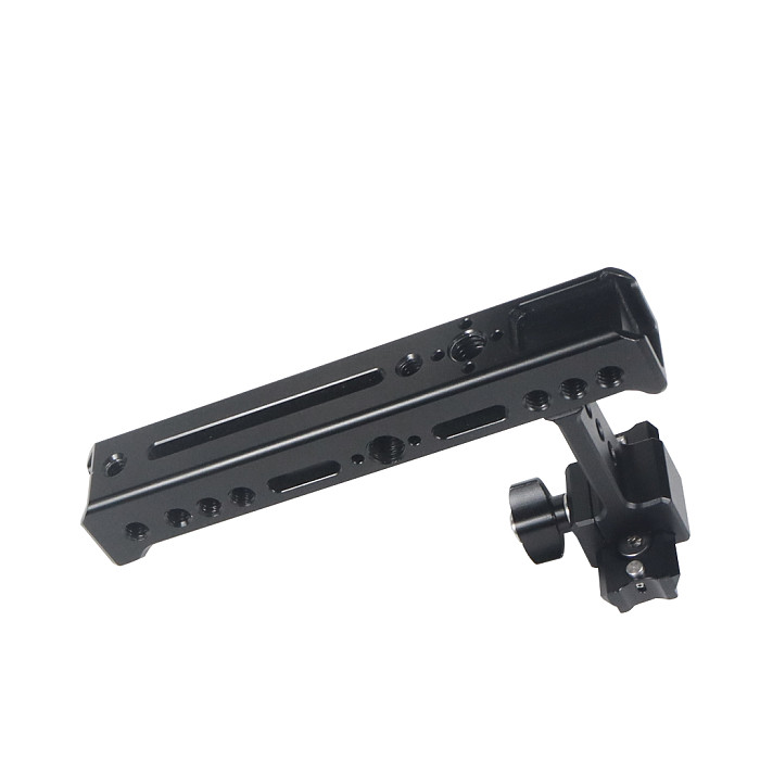 Top Side Cheese Handle Grip NATO Rail Handgrip Arri 1/4  Cold Shoe Mount for Balance Adjustable Camera Cage Rig Monitor Lights