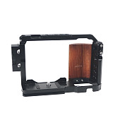 Quick Release L Plate Holder Wooden Handle Protective Hand Grip Camera Bracket ZVE10 Camera Cage Rig For Sony ZV-E10 DLSR Camera