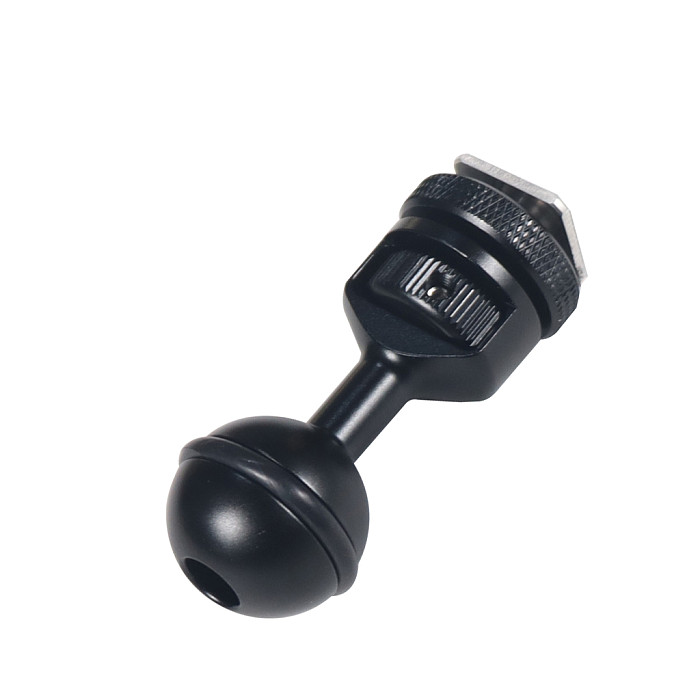 Diving Cold Shoe Base 1 Inch Ball Mount Head Adjustable Adapter for Underwater Camera Waterproof Housing Case Video Flash Strobe