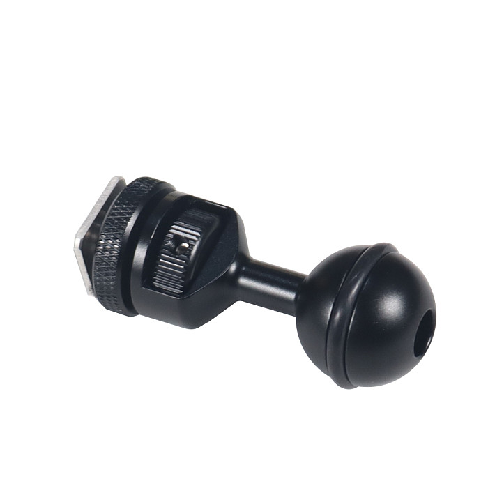 Diving Cold Shoe Base 1 Inch Ball Mount Head Adjustable Adapter for Underwater Camera Waterproof Housing Case Video Flash Strobe