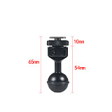 Diving Cold Shoe Base 1 Inch Ball Mount Head Adjustable Adapter for Underwater Camera Waterproof Housing Case Video Flash Strobe