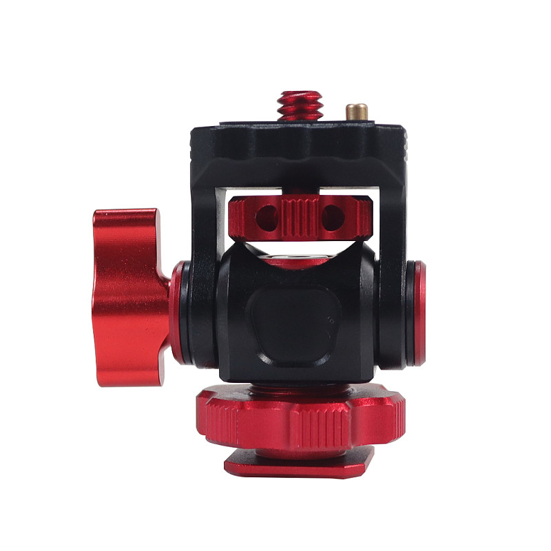 CNC aluminum alloy SLR camera hot shoe gimbal Damping Akka Positioning 1/4 turn Cold Shoe Snail Gimbal Monitor Bracket Camera Universal Accessories