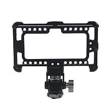Cage Bracket w/ Cold Shoe Ballhead for FeelWorld F5 5  Display On-Camera Monitor Frame Cover 1/4 -20 Cheese Monitor Mount Holder