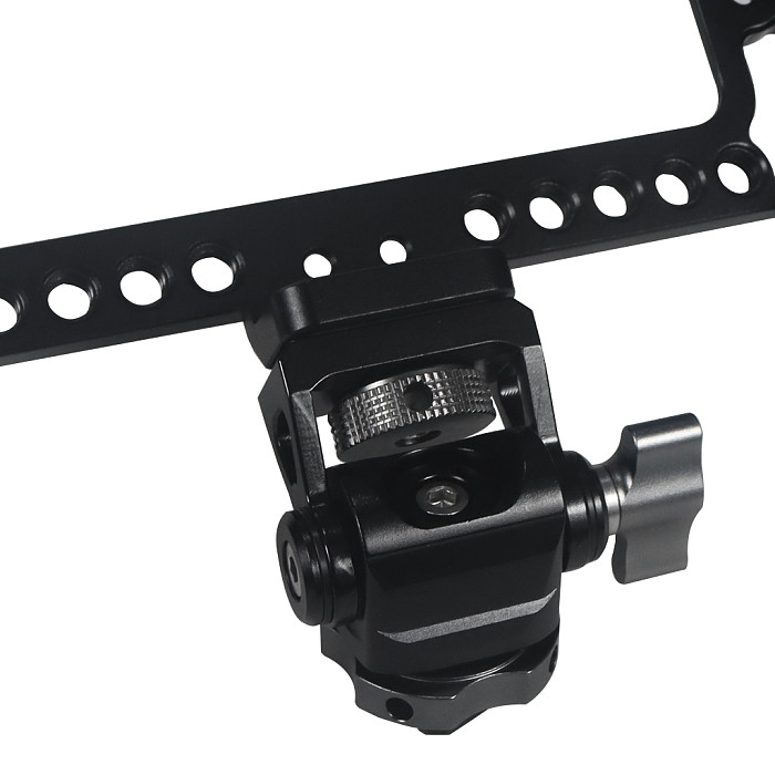 Cage Bracket w/ Cold Shoe Ballhead for FeelWorld F5 5  Display On-Camera Monitor Frame Cover 1/4 -20 Cheese Monitor Mount Holder
