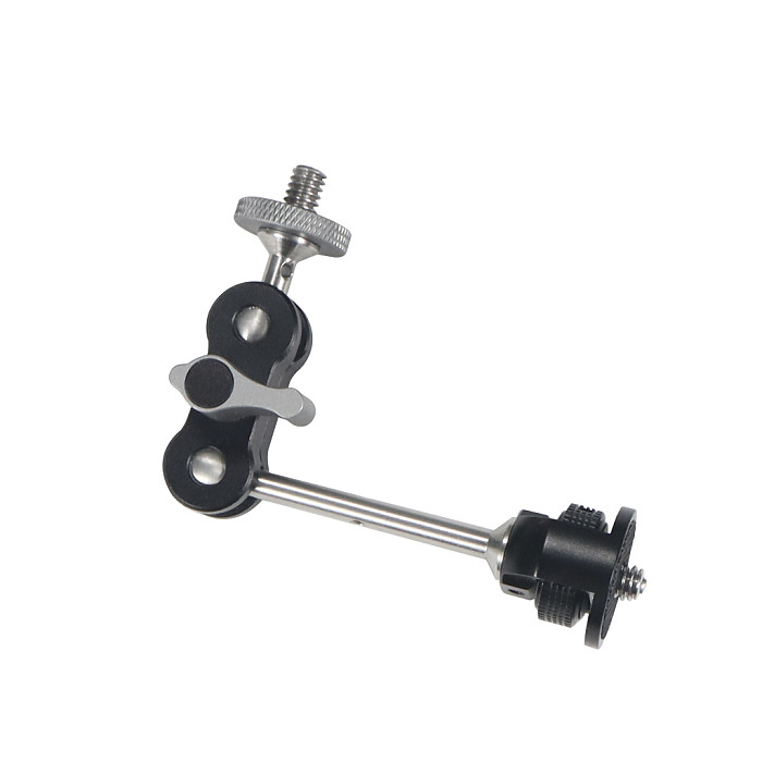 Magic Arm Dual Ballhead Articulating Friction with 1/4 Screw for DSLR Camera Video Field Monitor Flash Light Bracket Load 1.5kg
