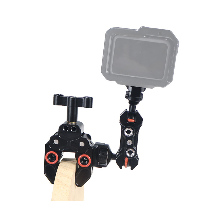 Upgraded Multi-functional Crab Clamp Anti-slip Anti-loosening  Gimbal Magic Arm Kit Elastic Double Head Alai Positioning 1/4 Turn 3/8 For GoPro13 Sony/Nikon/Canon Cameras