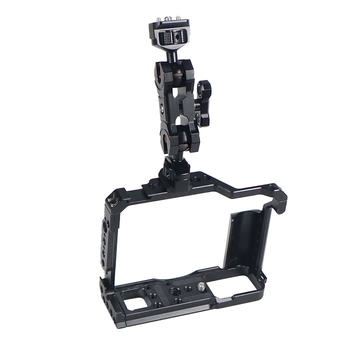 Aluminum Alloy  Magic Arm Camera Expansion Cage Kit Upgrade Elastic Double Head Alai Positioning 1/4 Turn 3/8 For Fuji XT20/XT30  And Ninja F5Pro