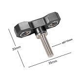 Adjustable Angle Handle Aluminum Alloy Knob Stainless Steel Screw M5*17MM  with 3/8 turn 1/4  External Tooth Pitch 0.8MM