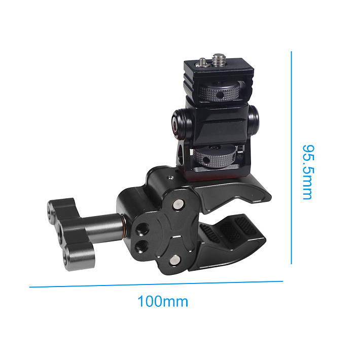 Crab Clamp SLR Camera Gimbal Strong Clip 1/4 Snail  Monitor Bracket For Cameras With 1/4 Threaded Holes