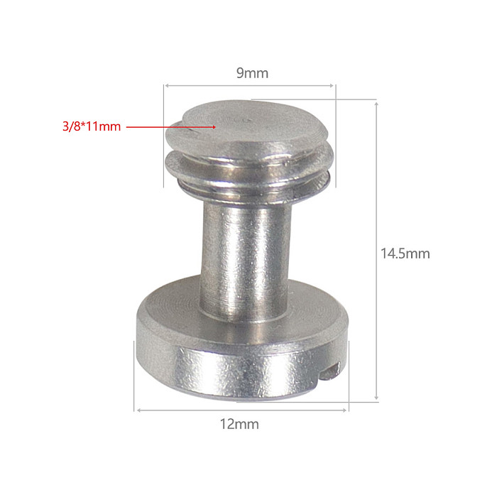 Inch 1/4 or 3/8 (tooth length 4mm) Stainless Steel Camera Screw For Camera Accessories  Gimbal Tripod Quick Release Plate