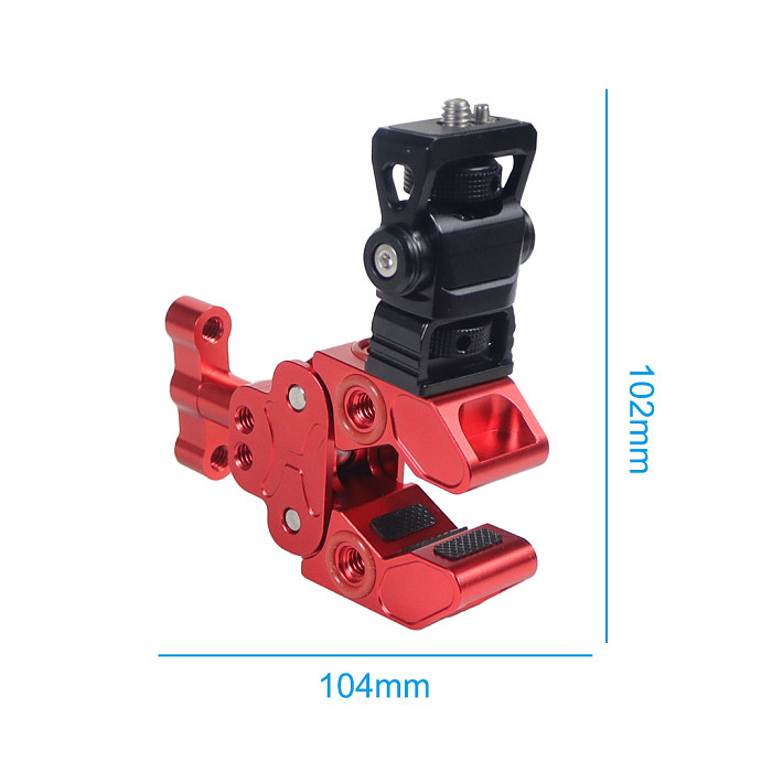 For GoPro13 Upgraded Anti-slip And Anti-loosening Tactical  Head Multi-Functional Crab Claw For 1/4 or 3/8 Threaded Holes Cameras