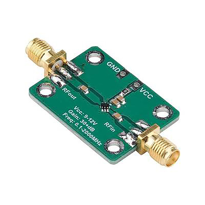 0.1-2000MHz 32dB Gain Broadband Low Noise High Frequency LNA RF Amplifier Module with SMA-K Female Connector For FM HF VHF/UHF