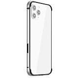 Luxury Metal Frame Transparent Back Cover Phone Case for iPhone 13 Pro13 Pro Max Metal Lens Protection Shockproof Cover