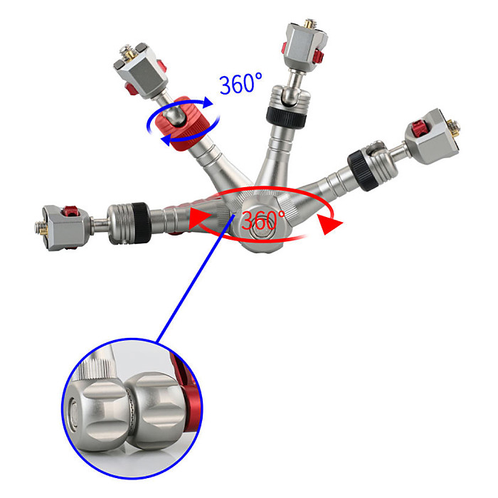 Aluminum Alloy Monitor Bracket Photography Universal Adjustment Arm With Alai Positioning Stainless Steel Ball Head For Camera