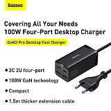 Baseus GaN 100W Desktop Charger Quick Charge 4.0 QC 3.0 PD USB-C Type C USB Fast Charging For MacBook Samsung iPhone Laptop