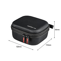 Suitable for GoPro HERO 10 Diamond Pattern PU Portable Carrying Case (Including Hand Strap, Carabiner)