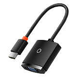 Baseus HDMI-compatible to VGA Cable Adapter With Audio Power Supply for Laptop Projector Switch Xbox PS4 TV HD to VGA Converter
