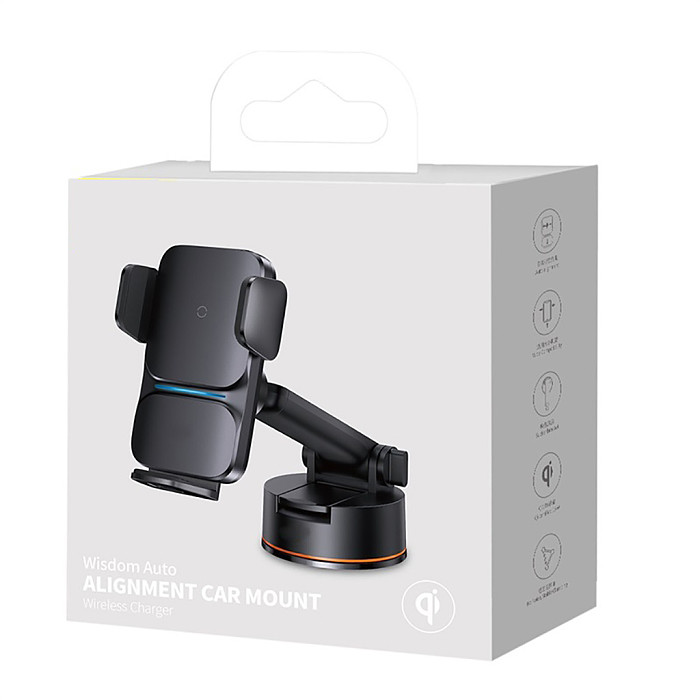 Baseus Qi 15W Wireless Car Phone Charger Holder Mount Bracket Fast Charging Holder For Samsung iPhone Car Phone Holder Mount