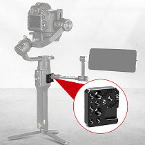 Extension Mounting Plate with 1/4 3/8 Screw Hole Arri Cold Shoe Mount for DJI Ronin SC S Handheld Gimbal Stabilizer Monitor Holder
