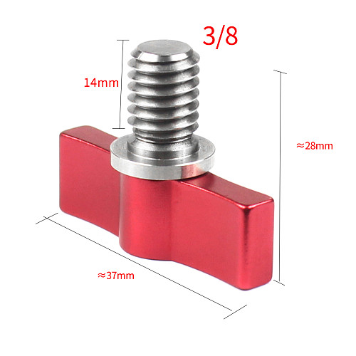 2Pcs T-Type 3/8 inch 14mm Wrench Screw  For Sports SLR Camera Photographic Equipment